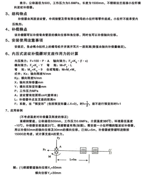 <strong>小拉桿波紋補償器技術參數一</strong>